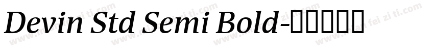 Devin Std Semi Bold字体转换